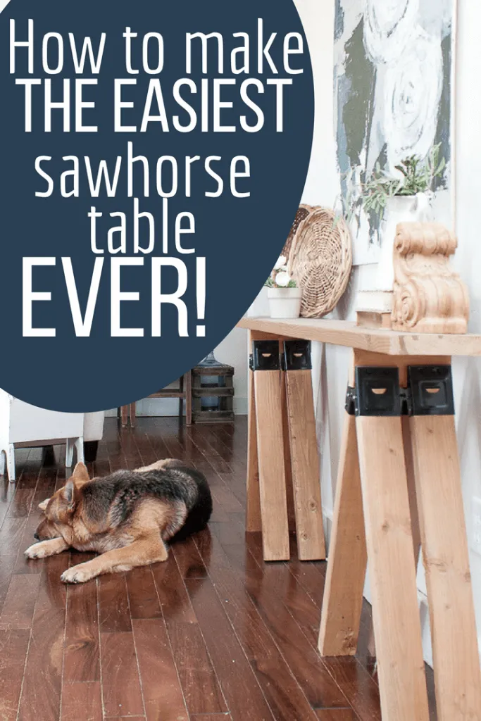 How to Make the Easiest Saw Horse Table in Under 1 Hour - Twelve 